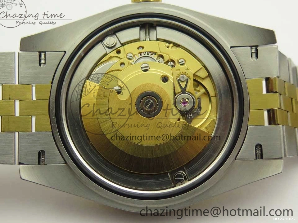 0131 Flexible DateJust 41 126334 904L SS YG DJF 1:1 Best Edition Gold Dial Diamond Markers on SS YG Jubilee Bracelet A 3250